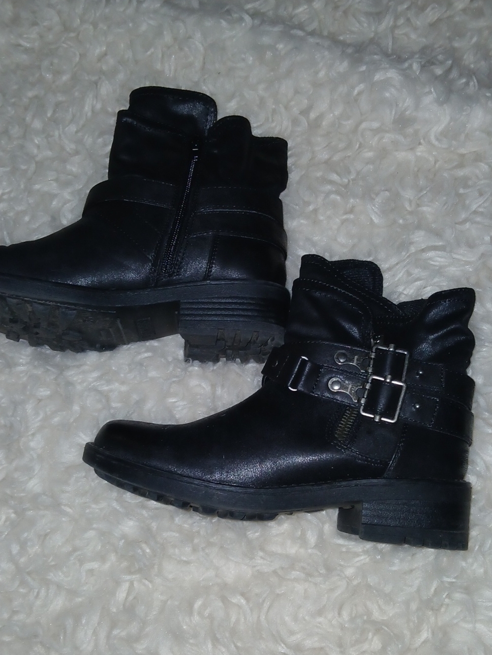 Carlos Santana Women's Black Ankle Boots with Buckle Detail